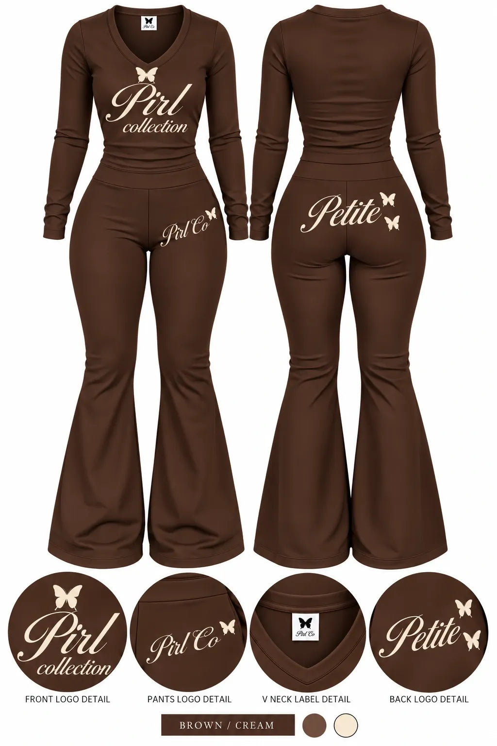 PIRL Brown and Cream Set